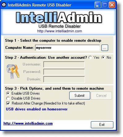 USB Remote Drive Disabler screenshot